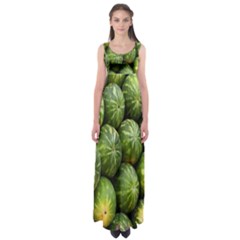 Food Summer Pattern Green Watermelon Empire Waist Maxi Dress by Nexatart