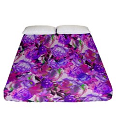 Flowers Abstract Digital Art Fitted Sheet (california King Size)