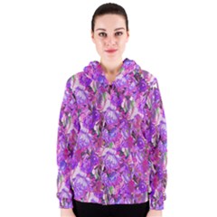 Flowers Abstract Digital Art Women s Zipper Hoodie