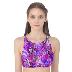 Flowers Abstract Digital Art Tank Bikini Top by Nexatart