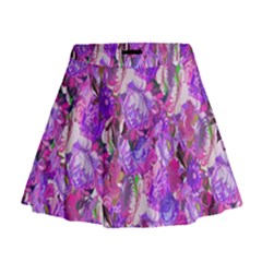 Flowers Abstract Digital Art Mini Flare Skirt by Nexatart