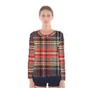 Fabric Texture Tartan Color Women s Long Sleeve Tee View1