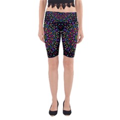 Fractal Texture Yoga Cropped Leggings