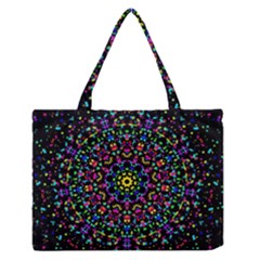 Fractal Texture Medium Zipper Tote Bag