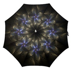 Fractal Blue Abstract Fractal Art Straight Umbrellas