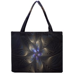 Fractal Blue Abstract Fractal Art Mini Tote Bag