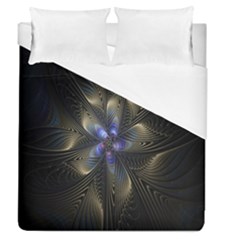 Fractal Blue Abstract Fractal Art Duvet Cover (queen Size)