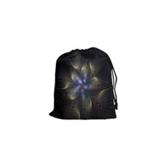 Fractal Blue Abstract Fractal Art Drawstring Pouches (xs)  by Nexatart