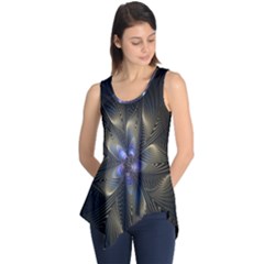 Fractal Blue Abstract Fractal Art Sleeveless Tunic by Nexatart