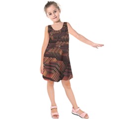 Fractal 3d Render Futuristic Kids  Sleeveless Dress