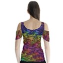 Fractal Art Design Colorful Butterfly Sleeve Cutout Tee  View2