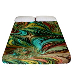 Fractal Artwork Pattern Digital Fitted Sheet (king Size)