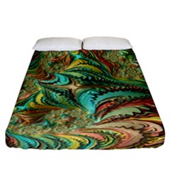 Fractal Artwork Pattern Digital Fitted Sheet (california King Size)