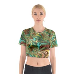 Fractal Artwork Pattern Digital Cotton Crop Top by Nexatart