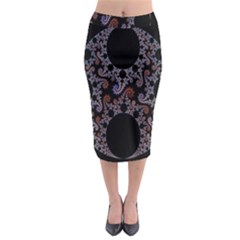 Fractal Complexity Geometric Midi Pencil Skirt by Nexatart