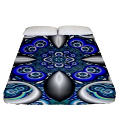 Fractal Cathedral Pattern Mosaic Fitted Sheet (king Size)