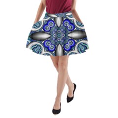 Fractal Cathedral Pattern Mosaic A-line Pocket Skirt by Nexatart