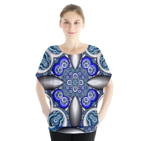 Fractal Cathedral Pattern Mosaic Blouse by Nexatart