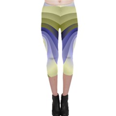 Fractal Eye Fantasy Digital Capri Leggings 