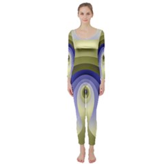 Fractal Eye Fantasy Digital Long Sleeve Catsuit by Nexatart