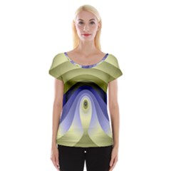 Fractal Eye Fantasy Digital Women s Cap Sleeve Top