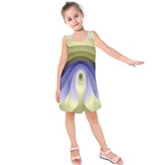 Fractal Eye Fantasy Digital Kids  Sleeveless Dress