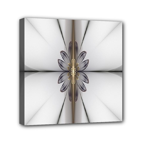 Fractal Fleur Elegance Flower Mini Canvas 6  x 6 