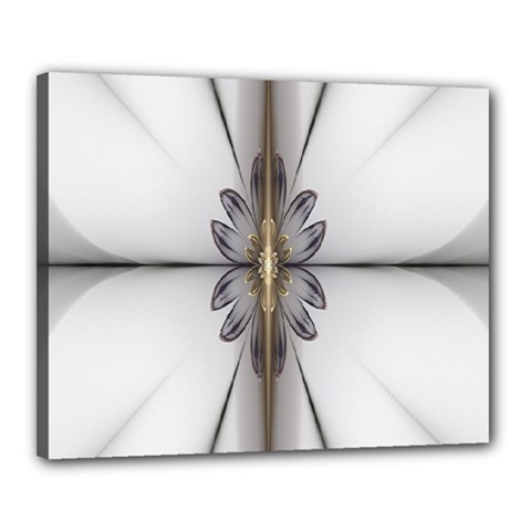 Fractal Fleur Elegance Flower Canvas 20  x 16 