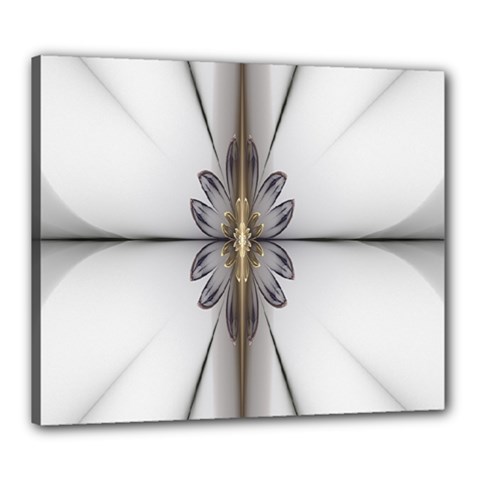 Fractal Fleur Elegance Flower Canvas 24  x 20 