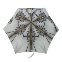 Fractal Fleur Elegance Flower Mini Folding Umbrellas