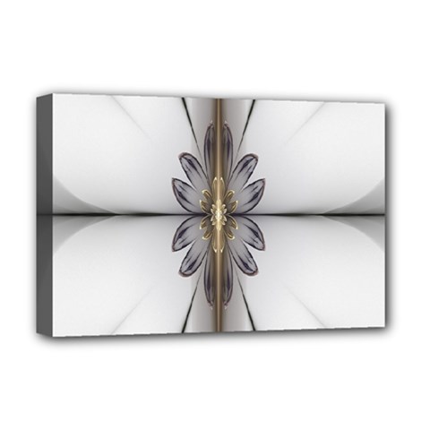 Fractal Fleur Elegance Flower Deluxe Canvas 18  x 12  