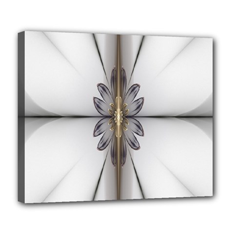 Fractal Fleur Elegance Flower Deluxe Canvas 24  x 20  