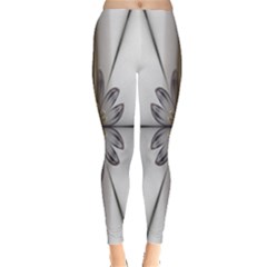 Fractal Fleur Elegance Flower Leggings 