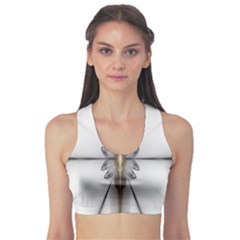 Fractal Fleur Elegance Flower Sports Bra