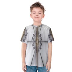 Fractal Fleur Elegance Flower Kids  Cotton Tee