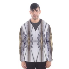 Fractal Fleur Elegance Flower Hooded Wind Breaker (Men)