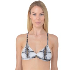 Fractal Fleur Elegance Flower Reversible Tri Bikini Top