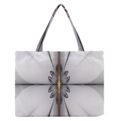 Fractal Fleur Elegance Flower Medium Zipper Tote Bag