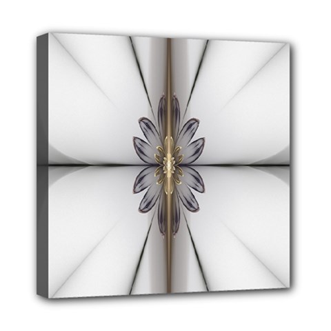 Fractal Fleur Elegance Flower Mini Canvas 8  X 8  by Nexatart