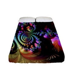 Fractal Colorful Background Fitted Sheet (full/ Double Size)