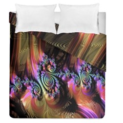 Fractal Colorful Background Duvet Cover Double Side (queen Size)