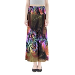 Fractal Colorful Background Maxi Skirts