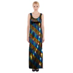 Fractal Art Digital Art Maxi Thigh Split Dress by Nexatart