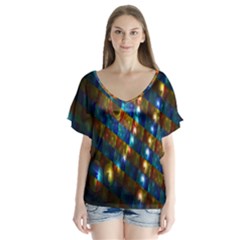 Fractal Art Digital Art Flutter Sleeve Top