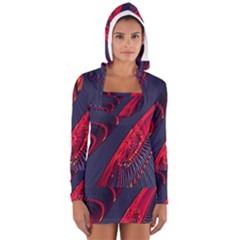 Fractal Art Digital Art Women s Long Sleeve Hooded T-shirt