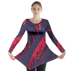 Fractal Art Digital Art Long Sleeve Tunic 