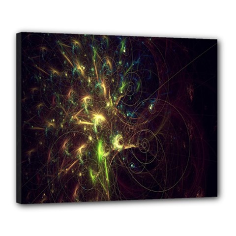 Fractal Flame Light Energy Canvas 20  X 16  by Nexatart