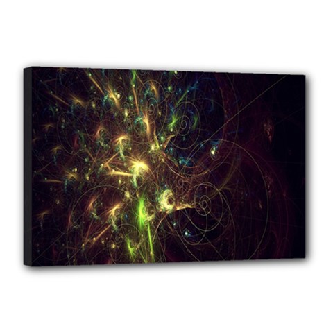 Fractal Flame Light Energy Canvas 18  X 12  by Nexatart