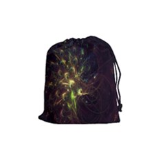 Fractal Flame Light Energy Drawstring Pouches (medium)  by Nexatart