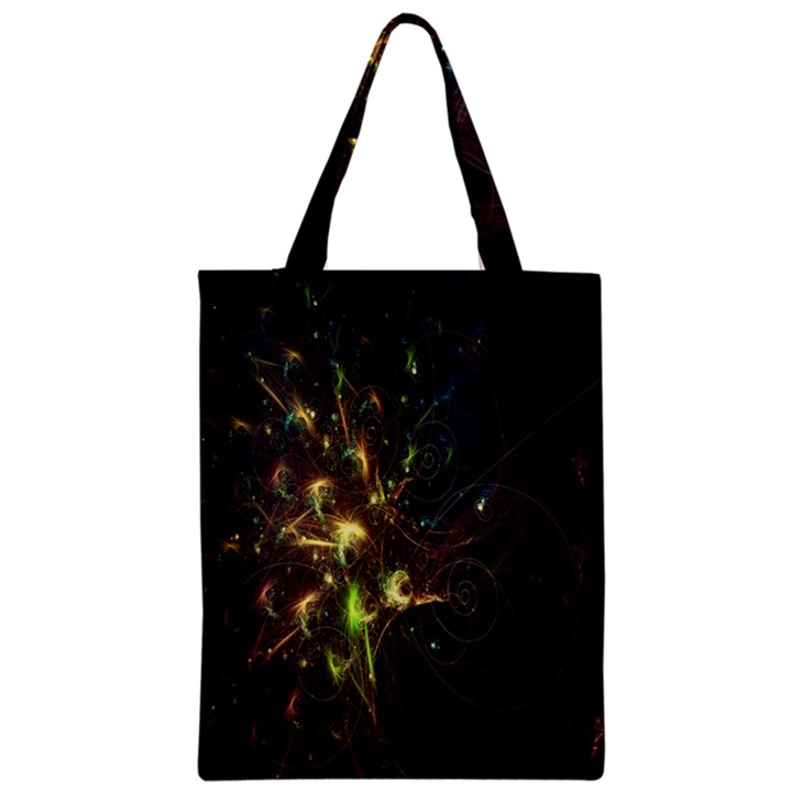 Fractal Flame Light Energy Zipper Classic Tote Bag